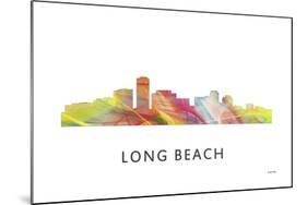 Long Beach California Skyline-Marlene Watson-Mounted Giclee Print