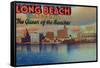 Long Beach, California - The Queen of Beaches-Lantern Press-Framed Stretched Canvas