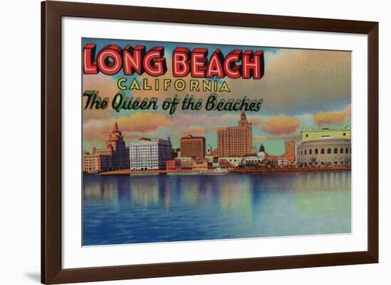 Long Beach, California - The Queen of Beaches-Lantern Press-Framed Art Print