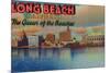 Long Beach, California - The Queen of Beaches-Lantern Press-Mounted Art Print