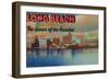 Long Beach, California - The Queen of Beaches-Lantern Press-Framed Art Print