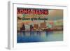 Long Beach, California - The Queen of Beaches-Lantern Press-Framed Art Print