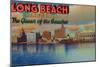 Long Beach, California - The Queen of Beaches-Lantern Press-Mounted Art Print