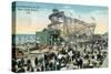 Long Beach, California - View of Amusement Rides Along the Pike-Lantern Press-Stretched Canvas