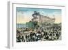 Long Beach, California - View of Amusement Rides Along the Pike-Lantern Press-Framed Art Print