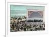 Long Beach, California - View of the Band Stand and Beach-Lantern Press-Framed Art Print