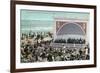 Long Beach, California - View of the Band Stand and Beach-Lantern Press-Framed Art Print