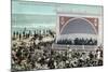 Long Beach, California - View of the Band Stand and Beach-Lantern Press-Mounted Art Print