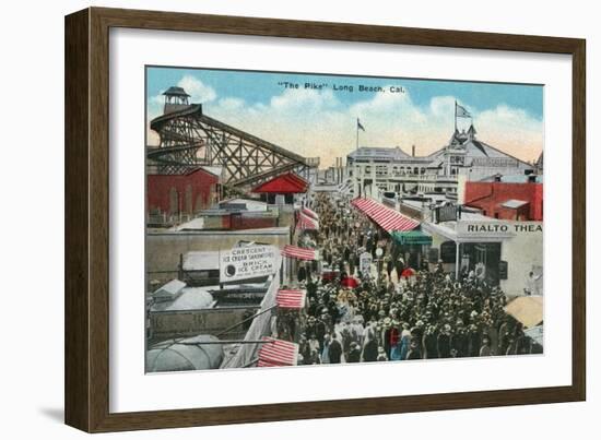 Long Beach, California - View of the Pike-Lantern Press-Framed Art Print