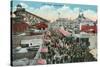 Long Beach, California - View of the Pike-Lantern Press-Stretched Canvas