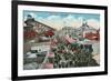 Long Beach, California - View of the Pike-Lantern Press-Framed Art Print