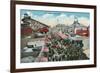 Long Beach, California - View of the Pike-Lantern Press-Framed Premium Giclee Print