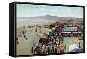 Long Beach, California - View of the Pike-Lantern Press-Framed Stretched Canvas