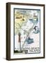 Long Beach Island - Nautical Chart-Lantern Press-Framed Art Print