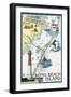 Long Beach Island - Nautical Chart-Lantern Press-Framed Art Print