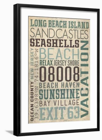 Long Beach Island, New Jersey (#2)-Lantern Press-Framed Art Print