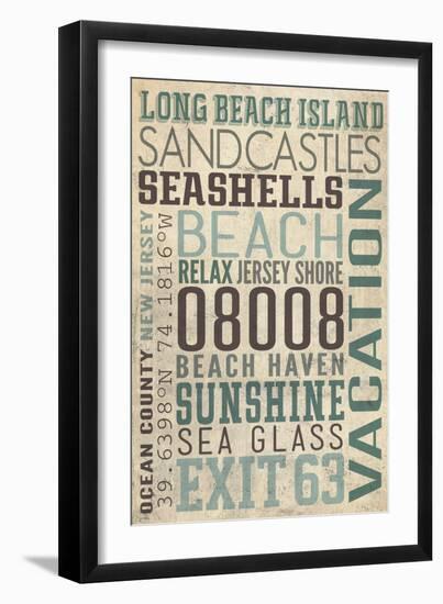 Long Beach Island, New Jersey (#3)-Lantern Press-Framed Art Print