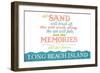 Long Beach Island, New Jersey - Beach Memories Last Forever-Lantern Press-Framed Art Print