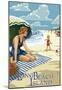 Long Beach Island, New Jersey Beach Scene-null-Mounted Poster