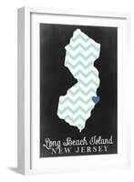 Long Beach Island, New Jersey - Chalkboard-Lantern Press-Framed Art Print
