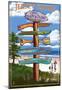 Long Beach Island, New Jersey Destination Sign-null-Mounted Poster