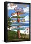 Long Beach Island, New Jersey Destination Sign-null-Framed Poster