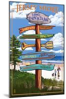 Long Beach Island, New Jersey Destination Sign-Lantern Press-Mounted Art Print