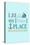 Long Beach Island, New Jersey - LBI Is My Happy Place (#2 - Teal)-Lantern Press-Stretched Canvas