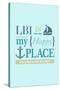 Long Beach Island, New Jersey - LBI Is My Happy Place (#2 - Teal)-Lantern Press-Stretched Canvas