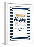 Long Beach Island, New Jersey - LBI Is My Happy Place (#3)-Lantern Press-Framed Art Print