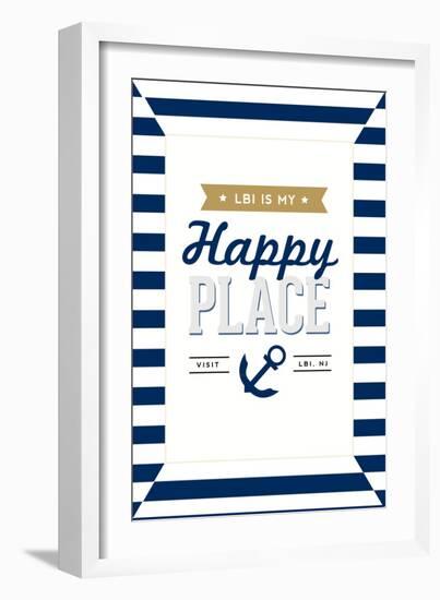 Long Beach Island, New Jersey - LBI Is My Happy Place (#3)-Lantern Press-Framed Art Print