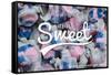 Long Beach Island, New Jersey - Life is Sweet - Taffy Collage Sentiment-Lantern Press-Framed Stretched Canvas