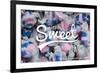 Long Beach Island, New Jersey - Life is Sweet - Taffy Collage Sentiment-Lantern Press-Framed Premium Giclee Print