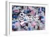 Long Beach Island, New Jersey - Life is Sweet - Taffy Collage Sentiment-Lantern Press-Framed Art Print