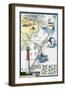 Long Beach Island, New Jersey - Nautical Chart-Lantern Press-Framed Art Print