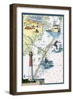 Long Beach Island, New Jersey - Nautical Chart-Lantern Press-Framed Art Print