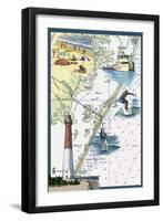 Long Beach Island, New Jersey - Nautical Chart-Lantern Press-Framed Art Print