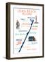 Long Beach Island, New Jersey - Typography and Icons-Lantern Press-Framed Art Print