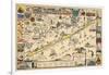Long Beach Island, New Jersey - Vintage Map - Artwork-Lantern Press-Framed Art Print