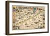 Long Beach Island, New Jersey - Vintage Map - Artwork-Lantern Press-Framed Art Print