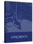 Long Beach, United States of America Blue Map-null-Stretched Canvas