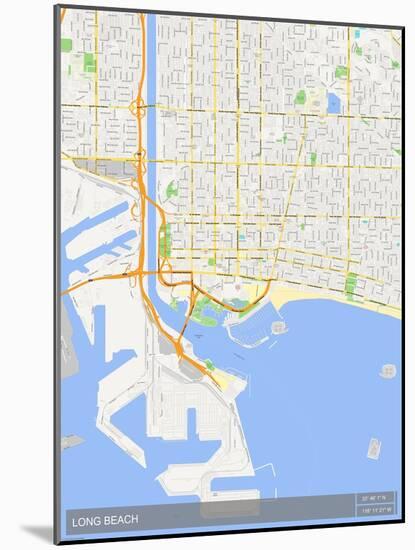 Long Beach, United States of America Map-null-Mounted Poster