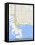 Long Beach, United States of America Map-null-Framed Stretched Canvas