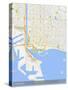 Long Beach, United States of America Map-null-Stretched Canvas