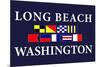 Long Beach, Washington - Nautical Flags-Lantern Press-Mounted Art Print