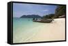 Long Beach with Long-Tail Boats, Koh Phi Phi, Krabi Province, Thailand, Southeast Asia, Asia-Stuart Black-Framed Stretched Canvas