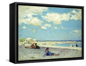 Long Beach-Edward Henry Potthast-Framed Stretched Canvas