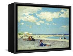 Long Beach-Edward Henry Potthast-Framed Stretched Canvas