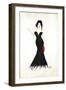 Long Black Dress Two-OnRei-Framed Art Print