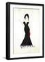 Long Black Dress Two-OnRei-Framed Art Print